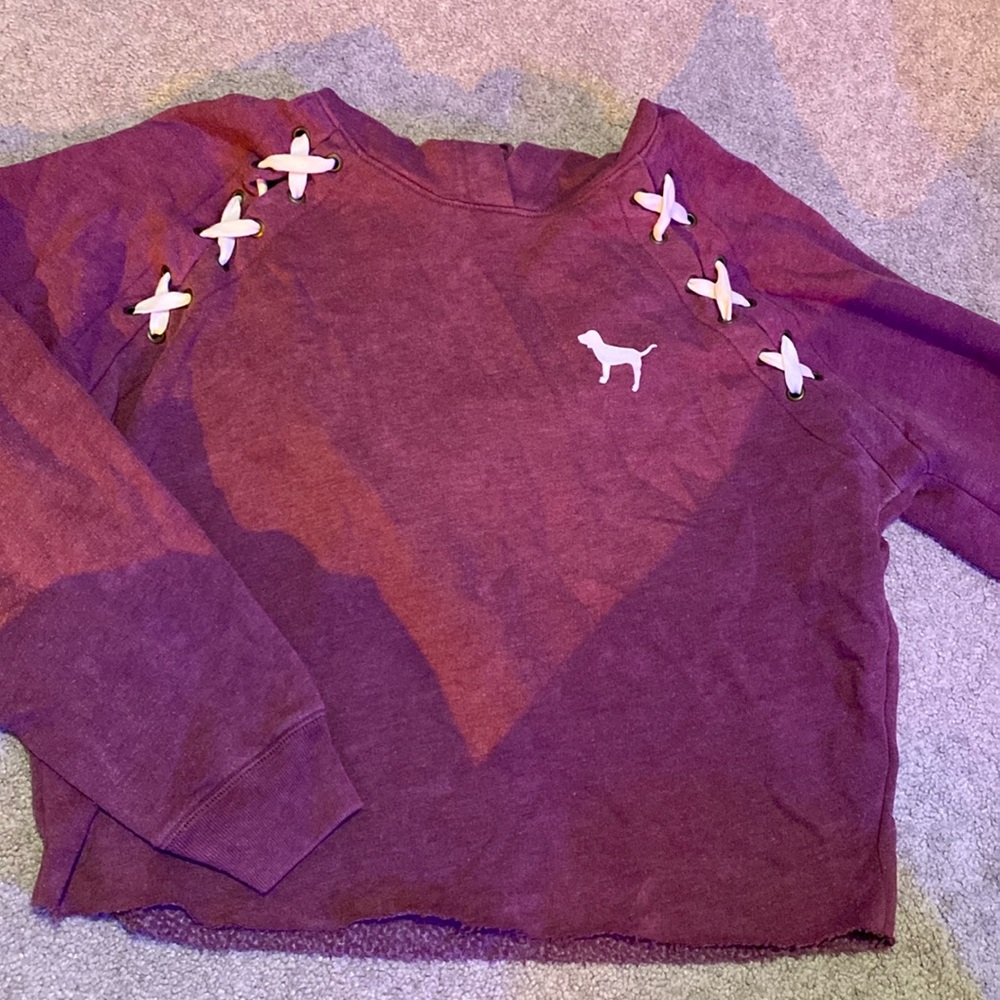 PINK brand- cropped sweatshirt with hood